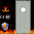 Fire proof steel door with round vision panel